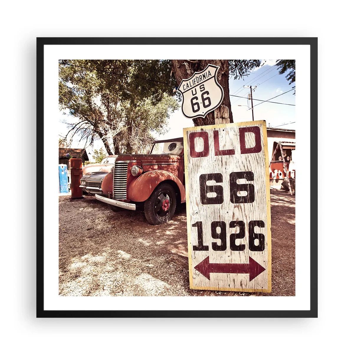 Poster în ramă neagră - O legendă provincială americană - 60x60 cm