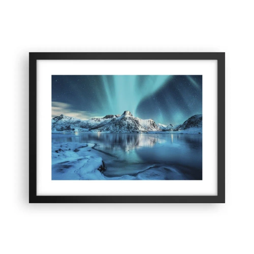 Poster în ramă neagră - Noaptea de lumină - 40x30 cm