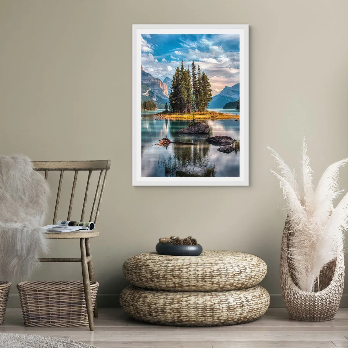 Poster în ramă albă - La o apă mare și limpede… - 30x40 cm