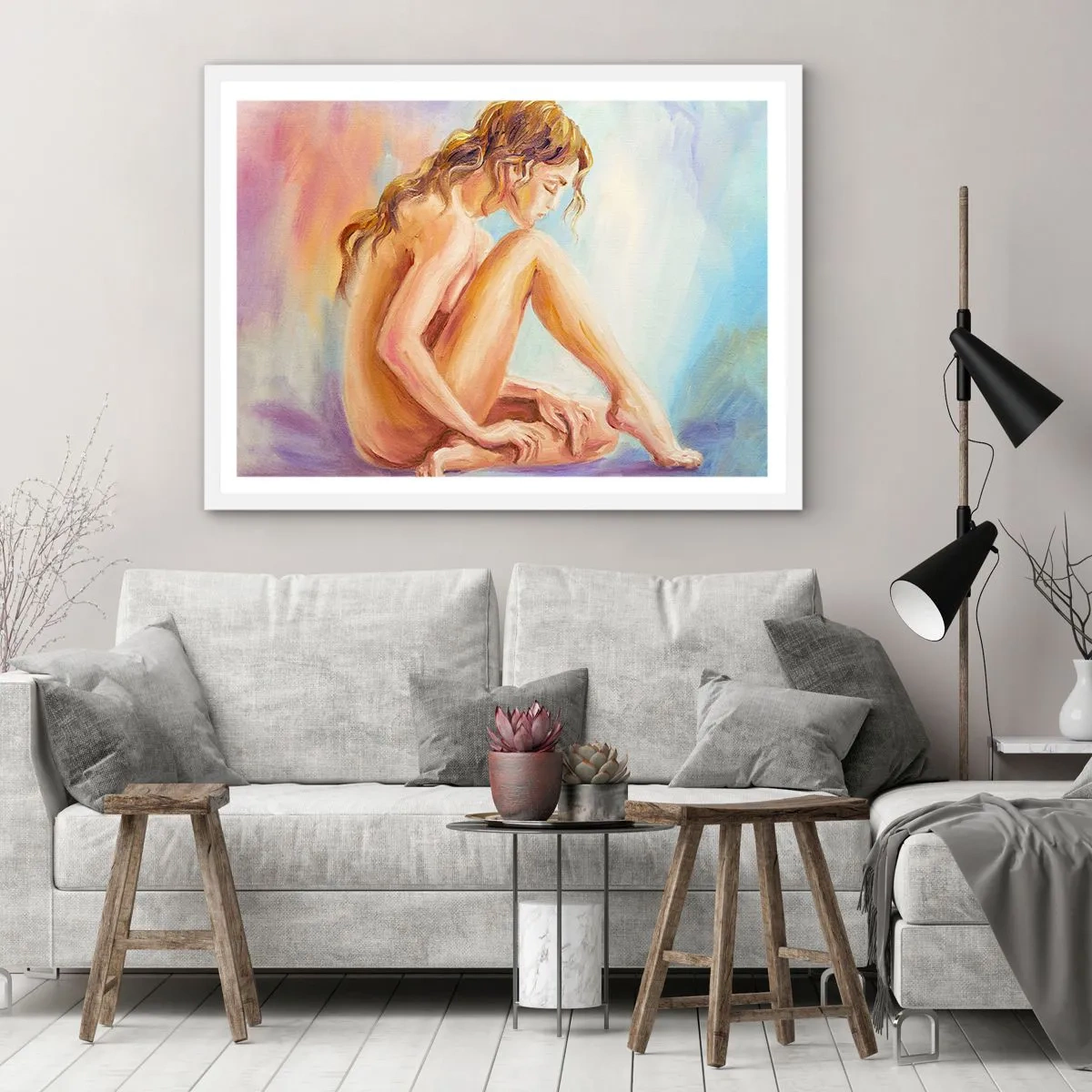 Poster în ramă albă - Gest de tinerețe - 50x40 cm
