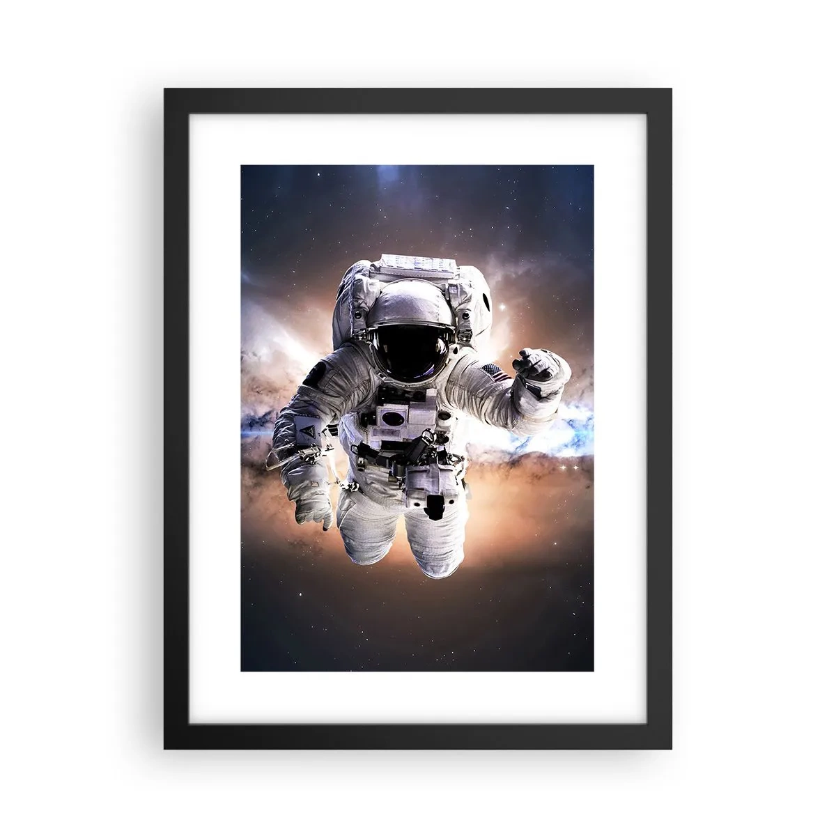 Poster în ramă neagră - Salutări din spațiul cosmic - 30x40 cm