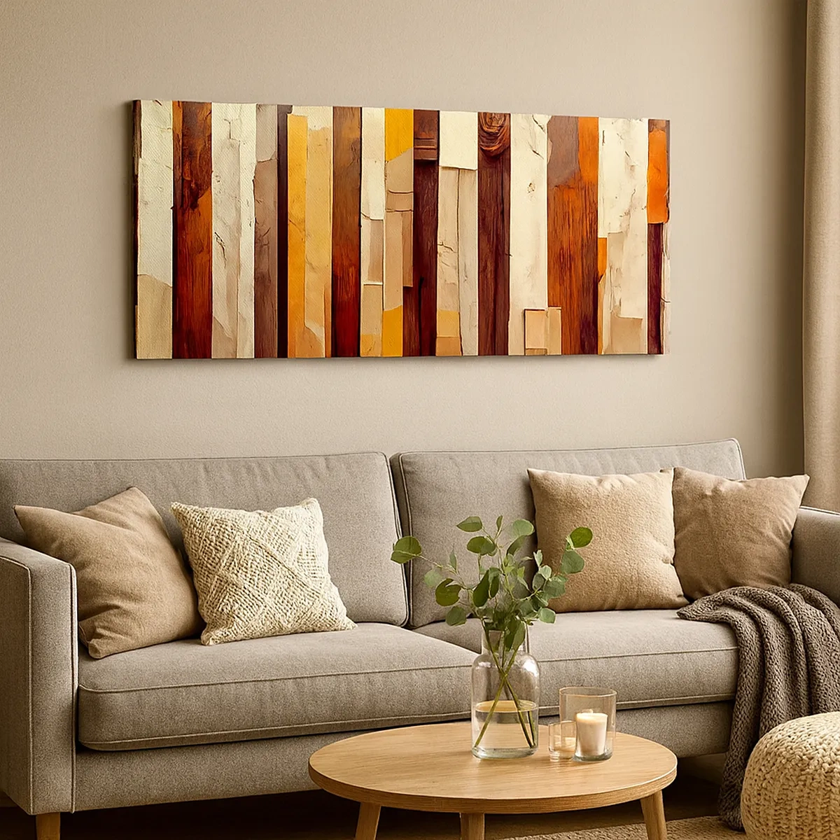 Tablou pe pânză - Imnul copacilor din pădure - 30x30 cm