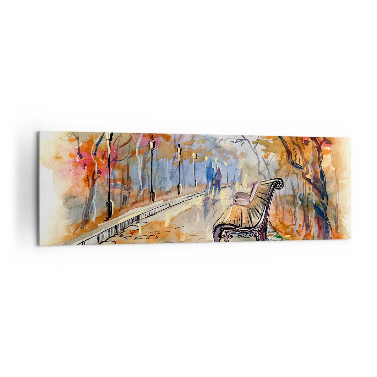 Tablou pe pânză - Pășim împreună în toamnă - 160x50 cm