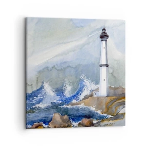 Tablou pe pânză - Împotriva întunericului și a furtunii - 70x70 cm