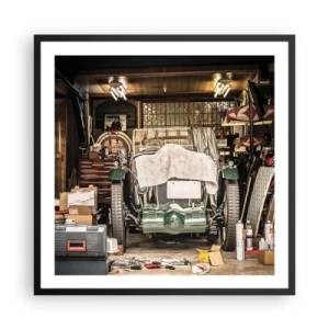 Poster în ramă neagră - Înapoi în trecut - 60x60 cm