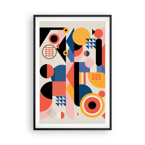 Poster în ramă neagră - Compoziție: joacă-te - 61x91 cm