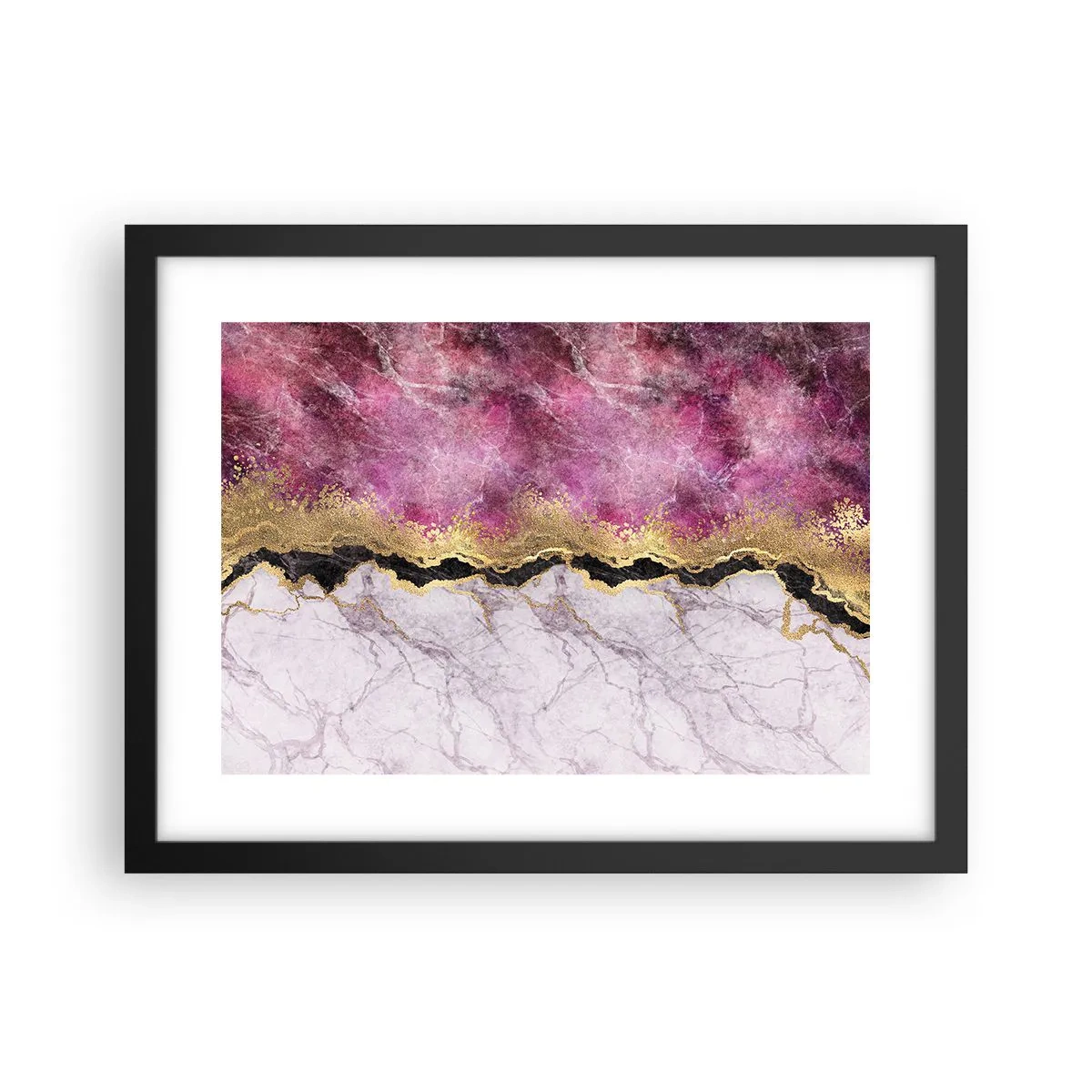 Poster în ramă neagră - La graniță - 40x30 cm