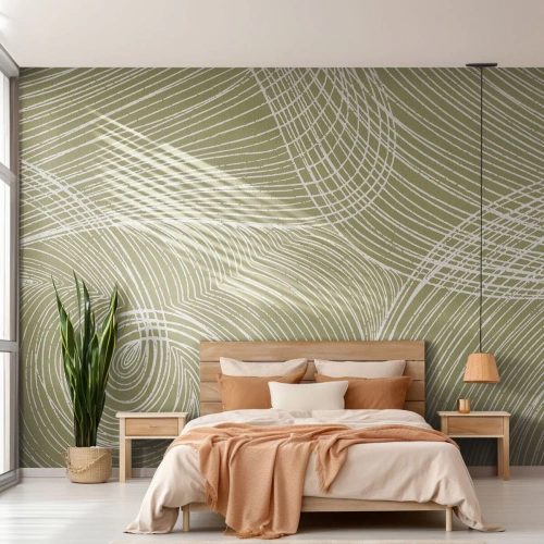 Tapet Premium Canvas - Abstracție complicată în alb - Boho, Minimalism, Bucată - 250x175 cm