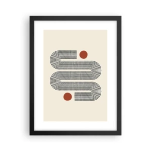 Poster în ramă neagră - De la început până la sfârșit - 30x40 cm