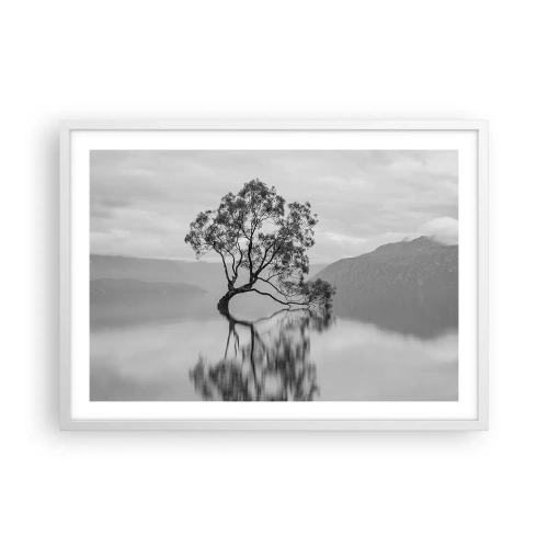 Poster în ramă albă - Există o țară - 70x50 cm