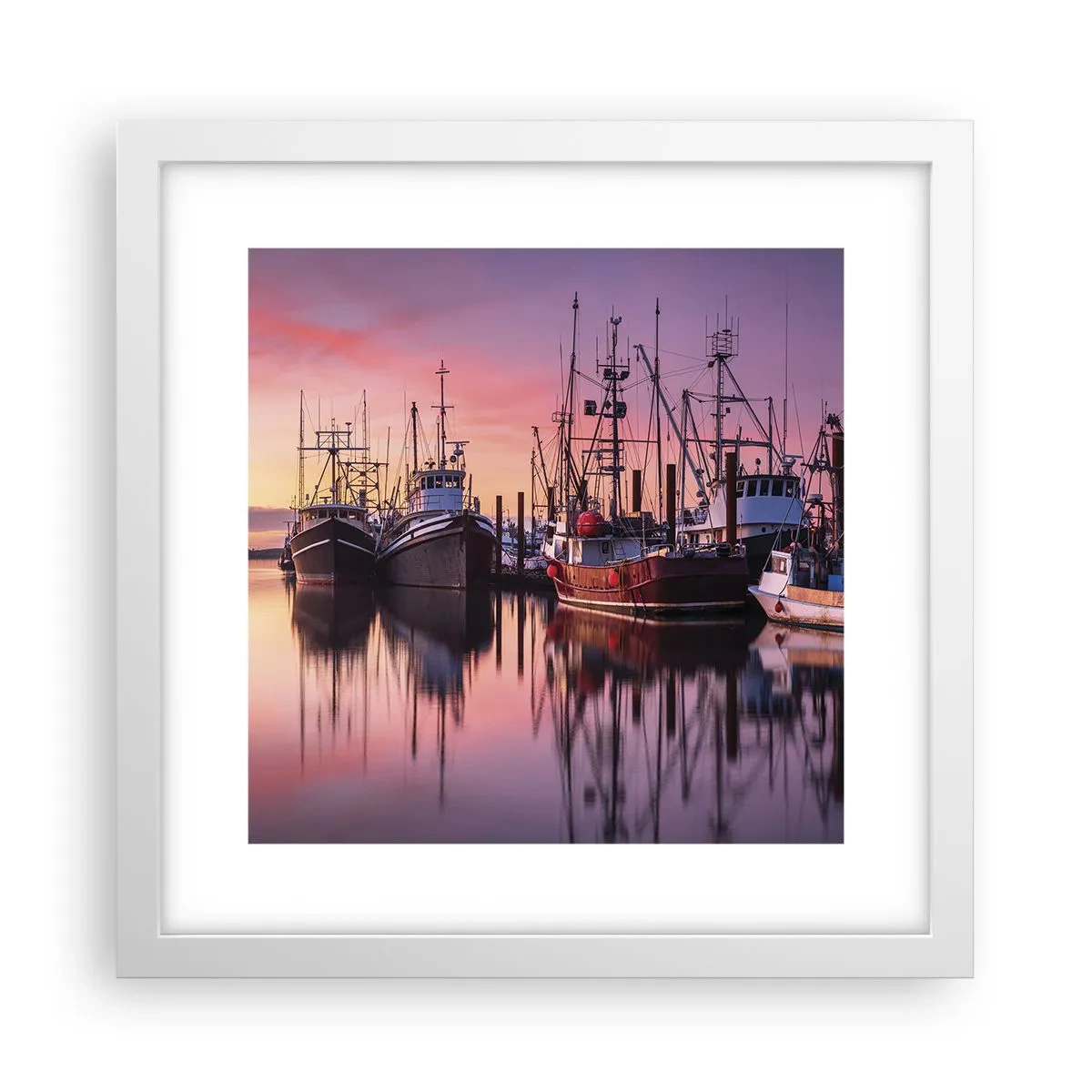 Poster în ramă albă - Înainte de o zi plină - 30x30 cm