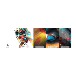 Mostră de Tapet Standard Eco - Personalitate colorată - Abstracția, Bucată, Grafică - 100x30 cm