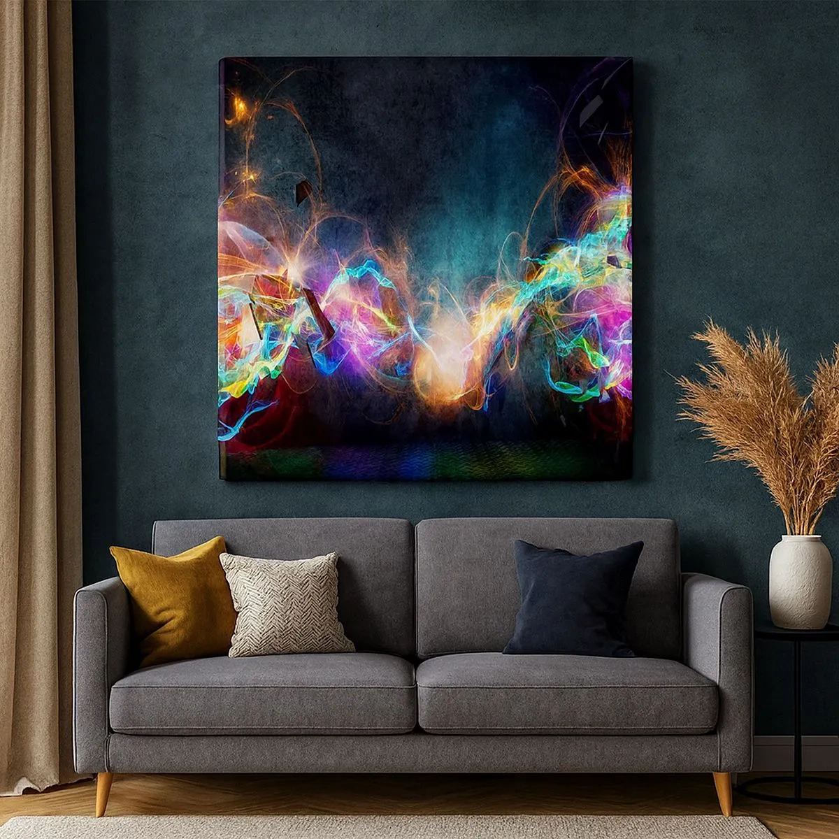 Tablou pe pânză - Cu bucurie împotriva întunericului - 30x30 cm