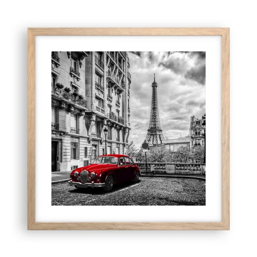 Poster în ramă de stejar deschis - Prădător în oraș - 40x40 cm