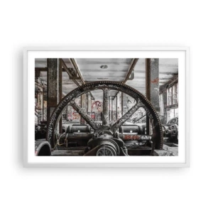 Poster în ramă albă - Viața secretă a unei fabrici - 70x50 cm