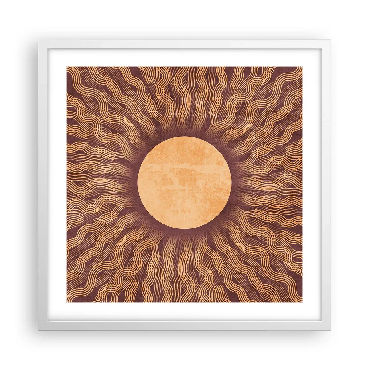 Poster în ramă albă - Icoana soarelui - 50x50 cm