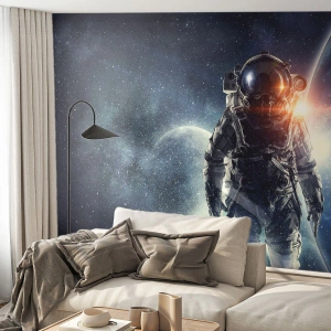 Tapet Premium Sand - Aventură spațială - Cosmos, Astronaut, Stele - 250x175 cm