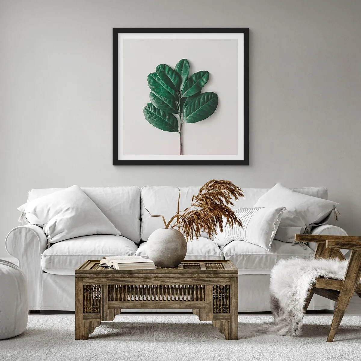 Poster în ramă neagră - Desenul naturii însăși - 50x50 cm