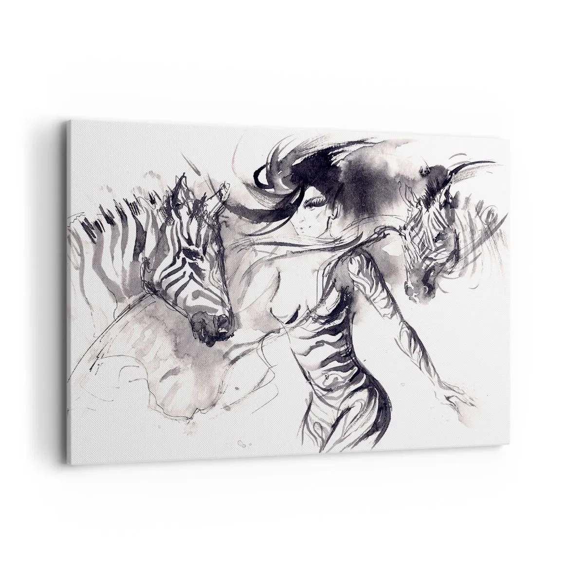 Tablou pe pânză - Dansând cu zebrele - 100x70 cm