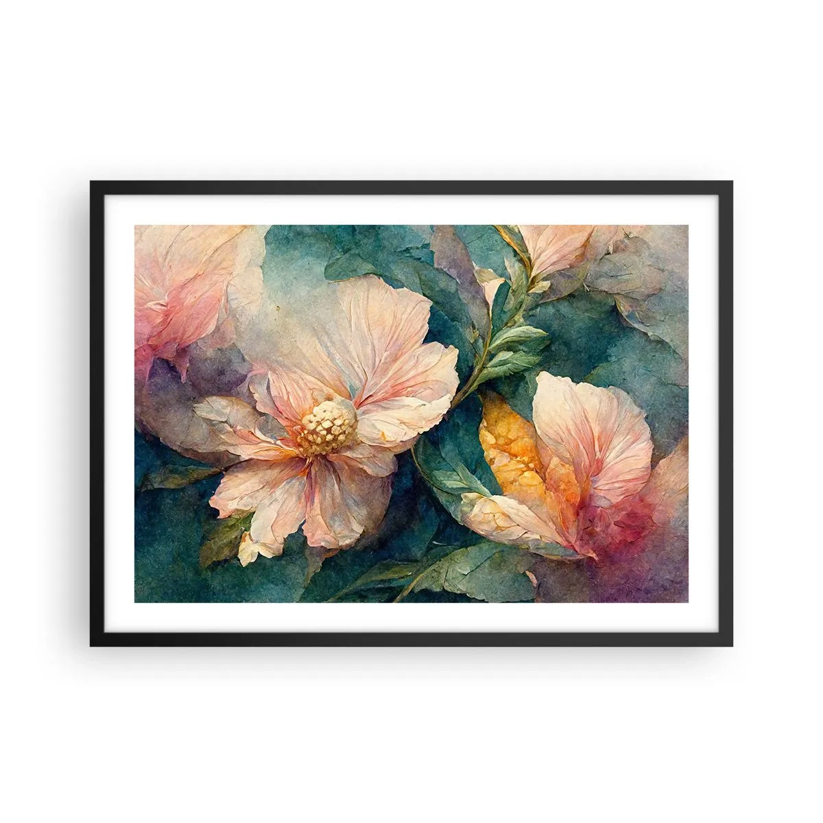 Poster în ramă neagră - Subtilitate pură - 70x50 cm