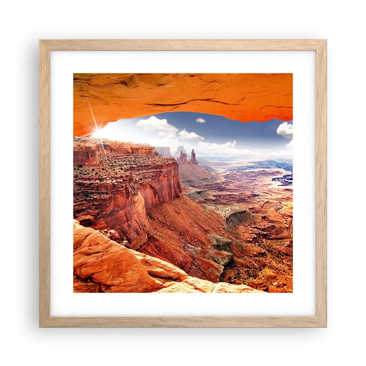 Poster în ramă de stejar deschis - Sculptat de natura însăși - 40x40 cm