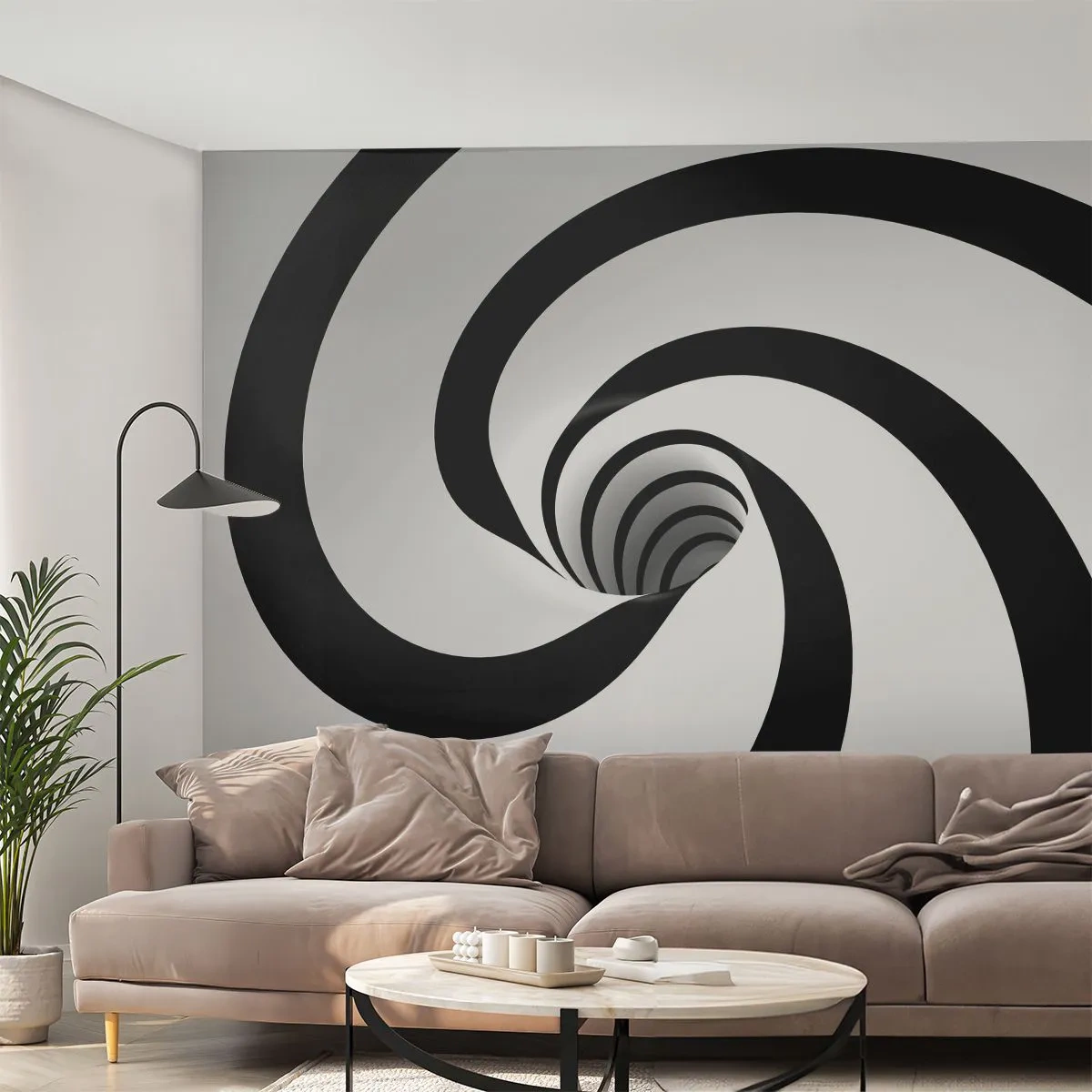 Tapet Premium Canvas - Să te predai vortexului? - Abstracția, 3D, Vortex - 250x175 cm