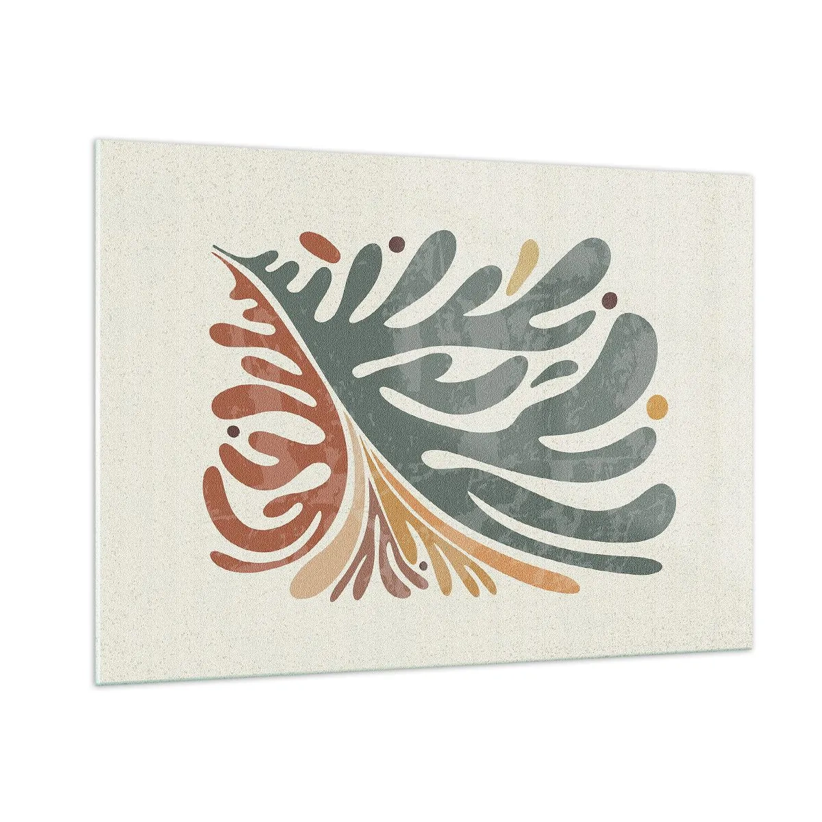 Tablou pe sticlă - Frunză multicoloră - 100x70 cm