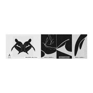 Mostră tapet Premium Sand - Suflet comun - oameni, Minimalist, Gemenii - 100x30 cm