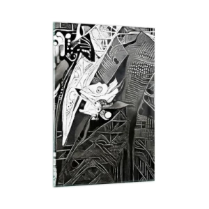 Tablou pe sticlă - Doar un om aparent gri - 80x120 cm