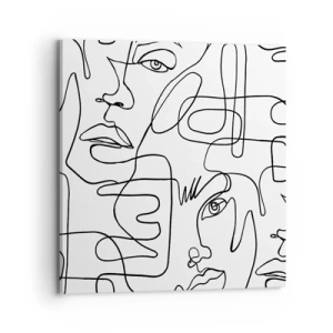 Tablou pe pânză - Într-o încurcătură de emoții - 70x70 cm