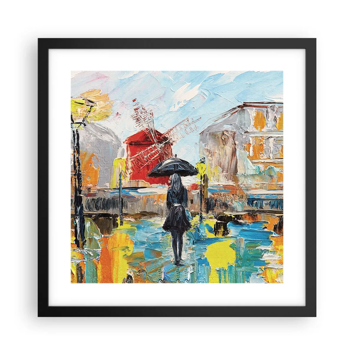 Poster în ramă neagră - Legende pariziene - 40x40 cm