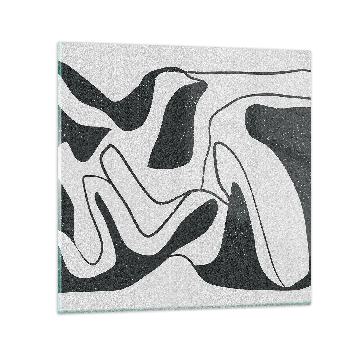 Tablou pe sticlă - Distracție abstractă în labirint - 30x30 cm