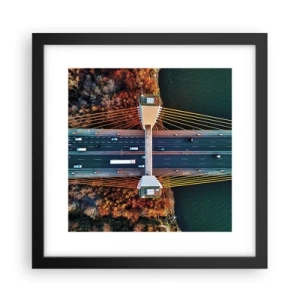 Poster în ramă neagră - Din pădure spre apă - 30x30 cm