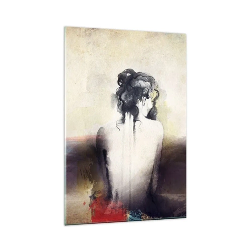 Tablou pe sticlă - Linii moi, forme ovale - 80x120 cm