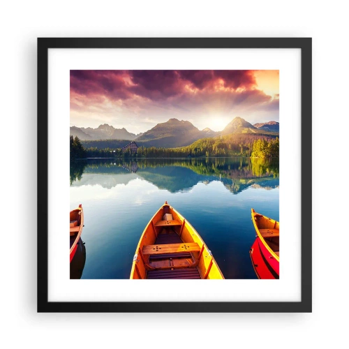 Poster în ramă neagră - Nimic împotriva naturii - 40x40 cm