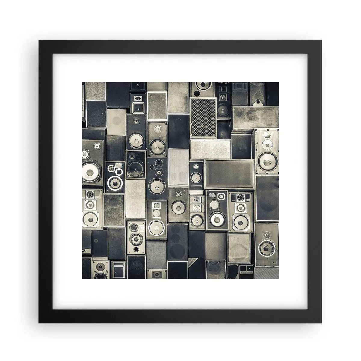 Poster în ramă neagră - Și totul este în regulă - 30x30 cm