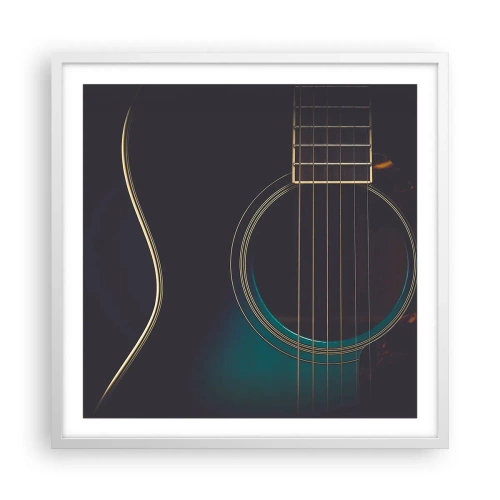 Poster în ramă albă - O clipă înainte de a suna - 60x60 cm