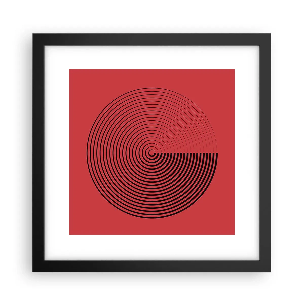 Poster în ramă neagră - Mișcare circulară - 30x30 cm
