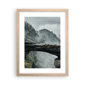 Poster în ramă de stejar deschis - Aventura este pe cale să înceapă - 30x40 cm