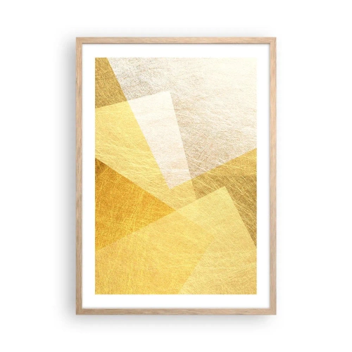 Poster în ramă de stejar deschis - Vremea de geometrie - 50x70 cm