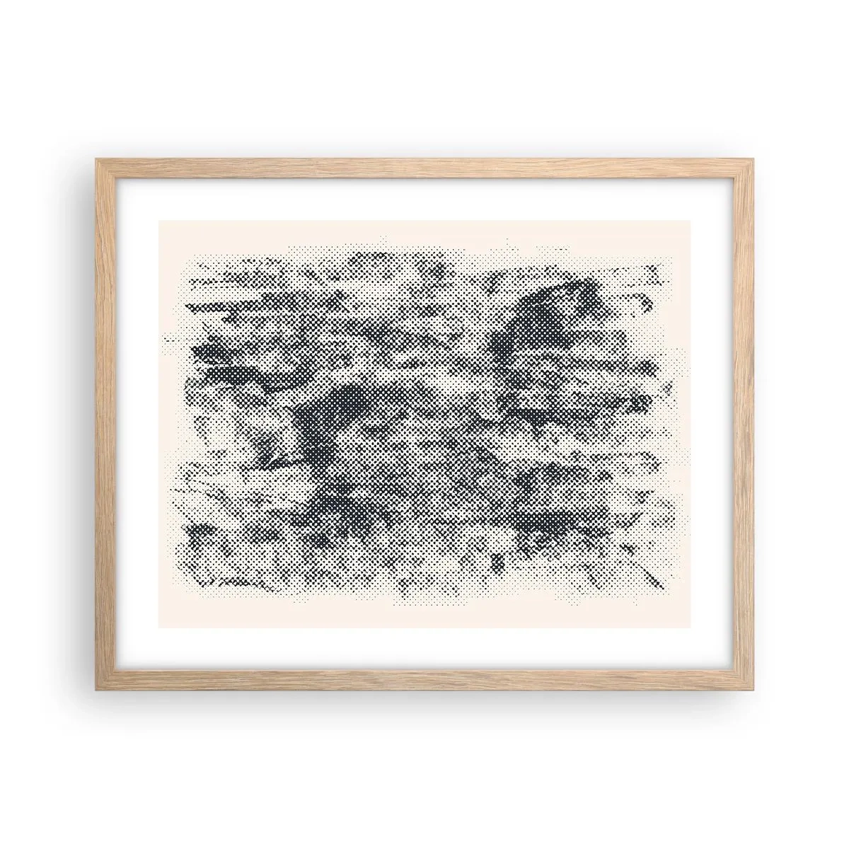 Poster în ramă de stejar deschis - Compoziție cețoasă - 50x40 cm