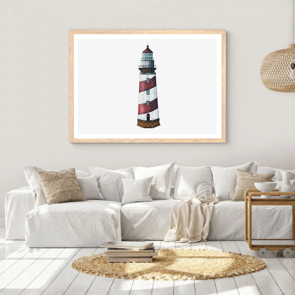 Poster în ramă de stejar deschis - Întotdeauna de veghe - 70x50 cm