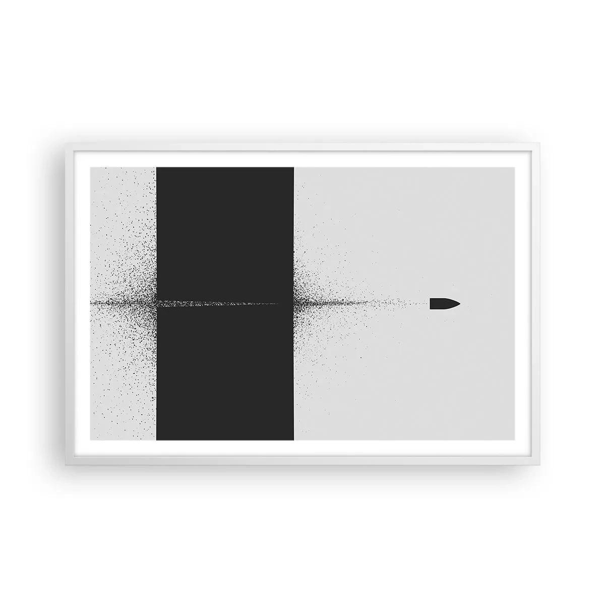 Poster în ramă albă - Direct la țintă - 91x61 cm
