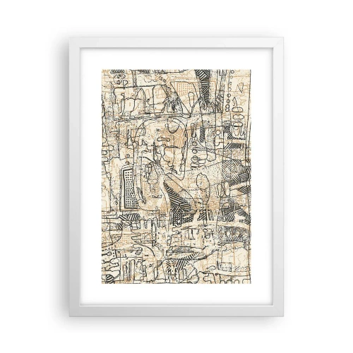 Poster în ramă albă - Așteaptă să fie descifrat - 30x40 cm