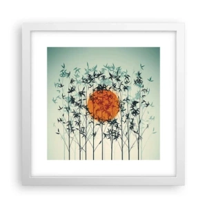 Poster în ramă albă - Soarele japonez - 30x30 cm