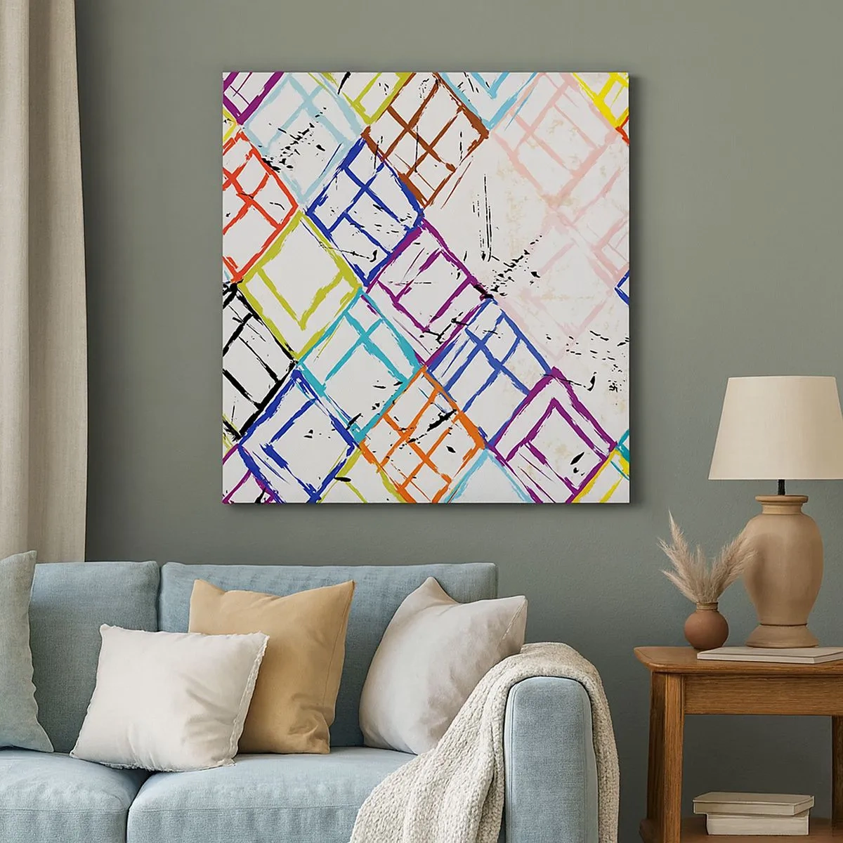 Tablou pe pânză - Ferestre și ferestruici - 30x30 cm