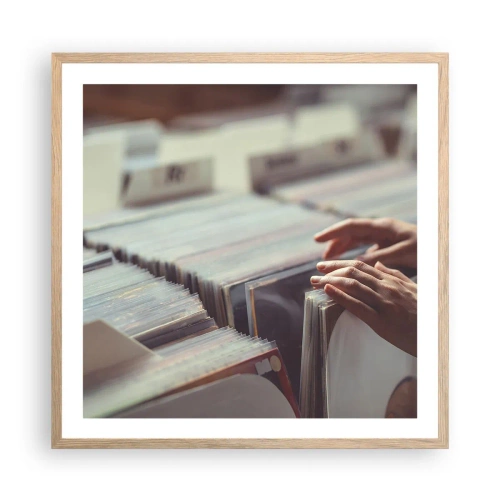 Poster în ramă de stejar deschis - În căutarea emoției - 60x60 cm