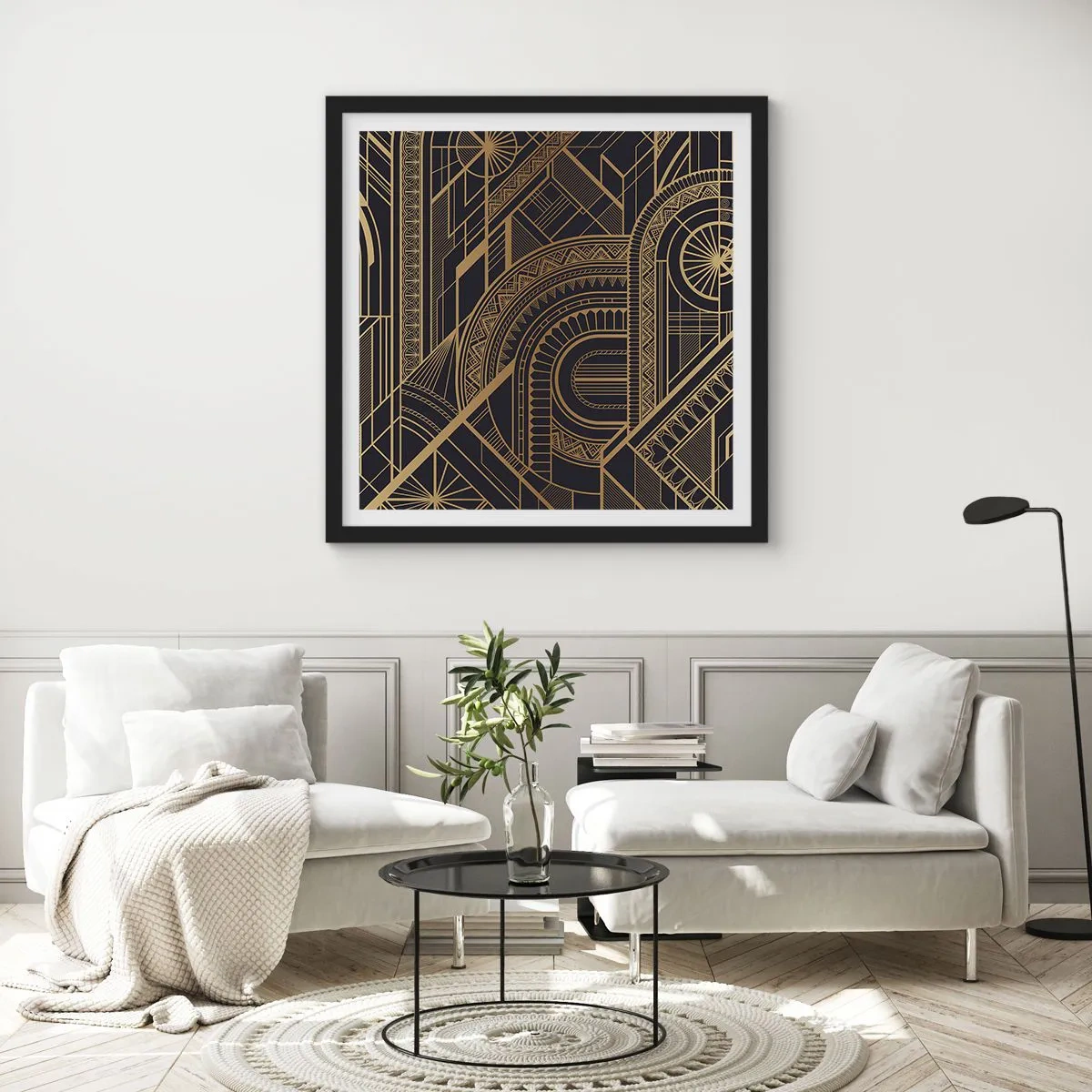 Poster în ramă neagră - Concepte, idei, planuri - 40x40 cm