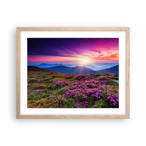 Poster în ramă de stejar deschis - Ierburile proaspete miroseau puternic - 50x40 cm