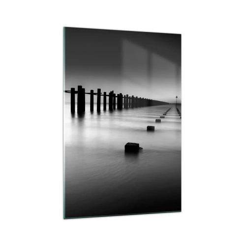Tablou pe sticlă - În depărtare gri în ceață - 70x100 cm